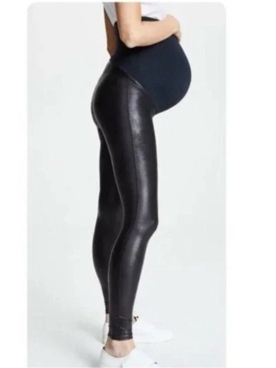SPANX Pants - Spanx Faux Leather Leggings Black Size XL  Maternity Leggings NWT